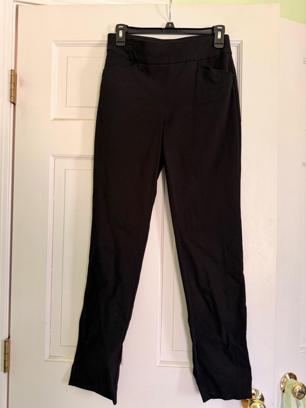 Talbots Black Straight-Leg Pull-On Pants